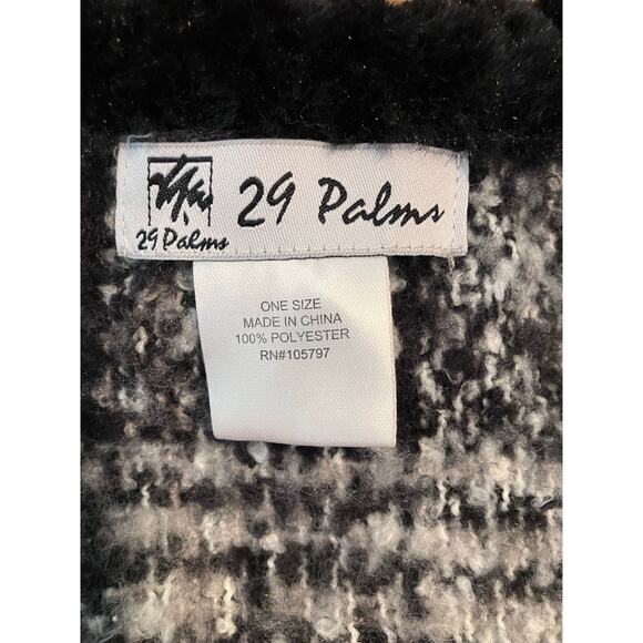 Black and Grey Faux Fur Infinity Scarf - Picture 5 of 5